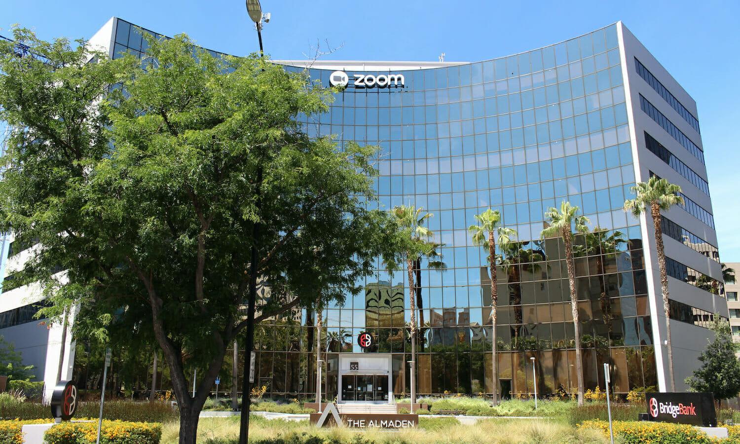 Zoom headquarters on Almaden Boulevard in San Jose, California. (Coolcaesar via Creative Commons Attribution-Share Alike 4.0 International license)