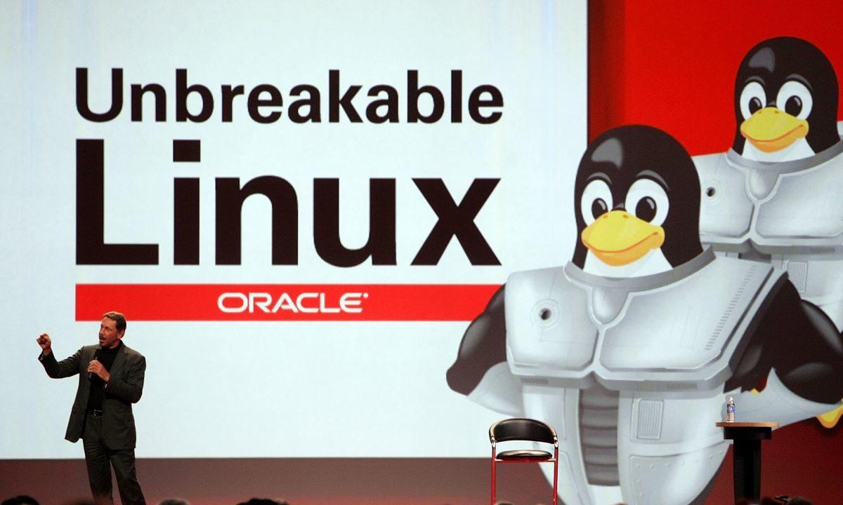 Oracle Co-Founder Larry Ellison delivers a keynote address at the Oracle OpenWorld conference in 2006. Kaspersky researchers recently discovered a new file-encrypting Trojan built as an executable and linkable format (ELF) that encrypts data on machines controlled by Linux-based operating systems.(Justin Sullivan/Getty Images)