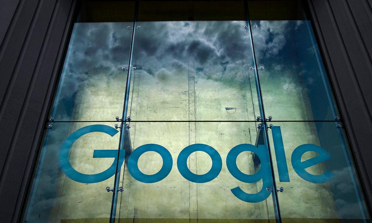 The Google logo adorns the outside of the Google building in New York City. (Drew Angerer/Getty Images)