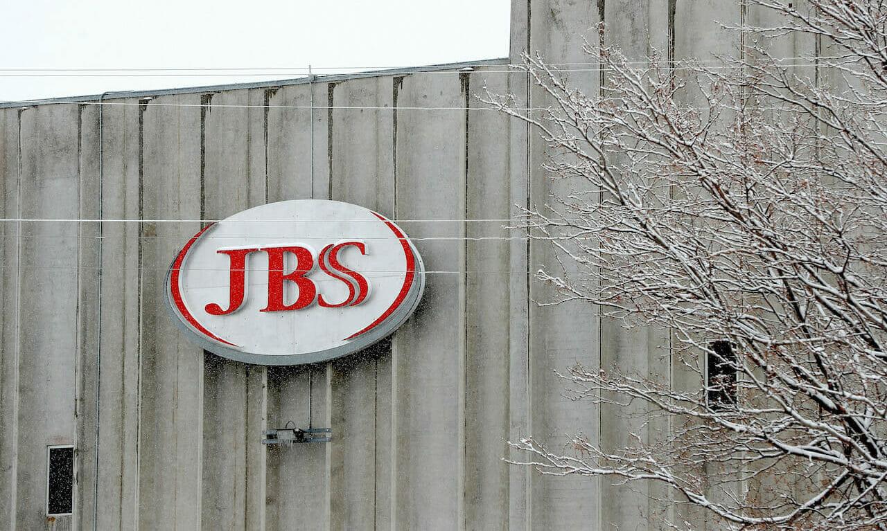 The JBS meat packing plant its idle on April 16, 2020, in Greeley, Colo. (Photo by Matthew Stockman/Getty Images)