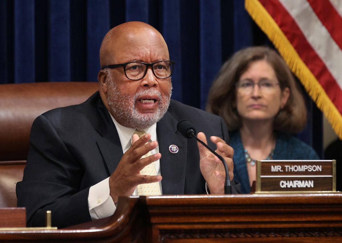Chairman Rep. Bennie Thompson, D-Miss., questions witnesses during a July 27, 2021, hearing of the House Select Committee investigating the Jan. 6 attack on the U.S. Capitol in Washington. Thompson and House Oversight Chair Carolyn Maloney, D-N.Y., wrote to the DHS Inspector General accusing his office of obstructing congressional investigations in...