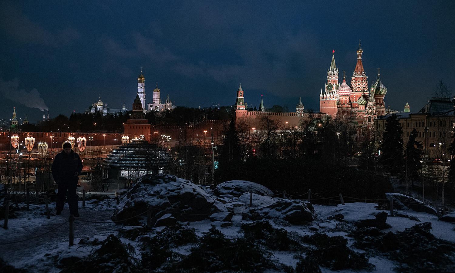 The Kremlin seen from Park Zaryad&#8217;ye in central Moscow on Dec. 3, 2019. (Photo by Misha Friedman/Getty Images)