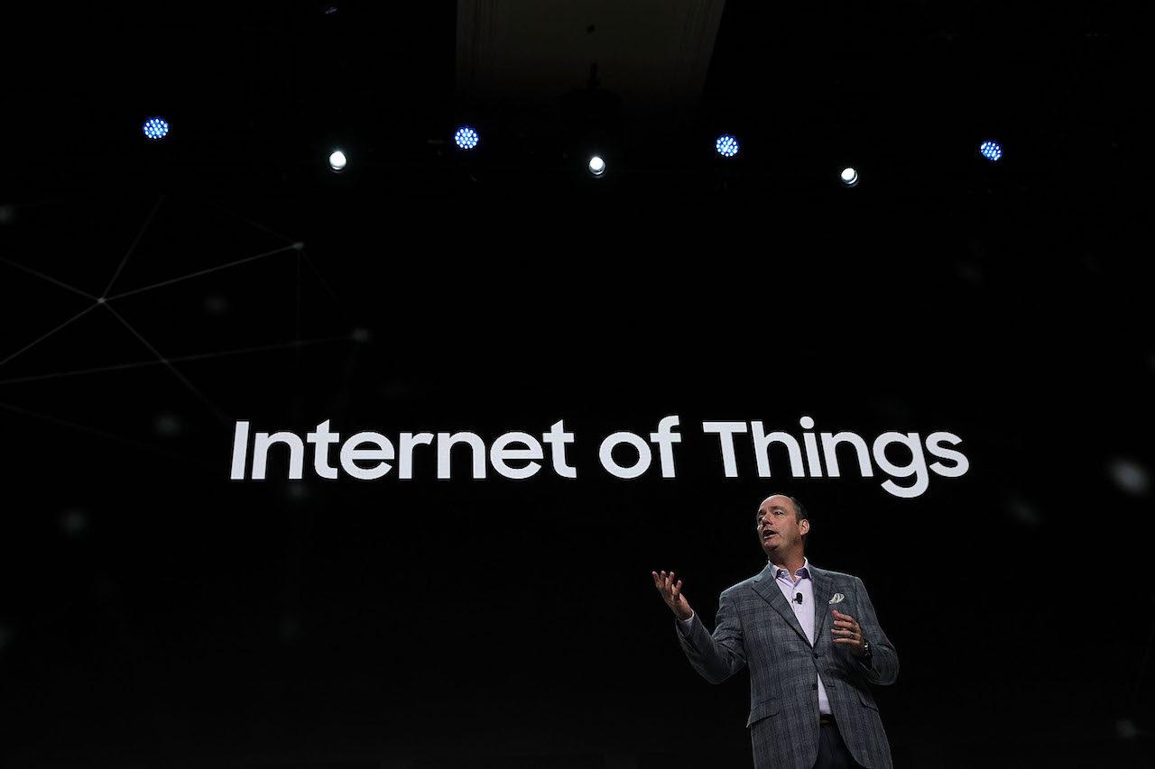 Tim Baxter, then president and chief operating officer of Samsung Electronics America, speaks during a press event for CES 2017 in Las Vegas. While IoT devices make us more efficient, today’s columnist, Jeff Costlow of ExtraHop, says security pros need to understand the risks of IoT vulnerabilities.(Photo by Alex Wong/Getty Images)