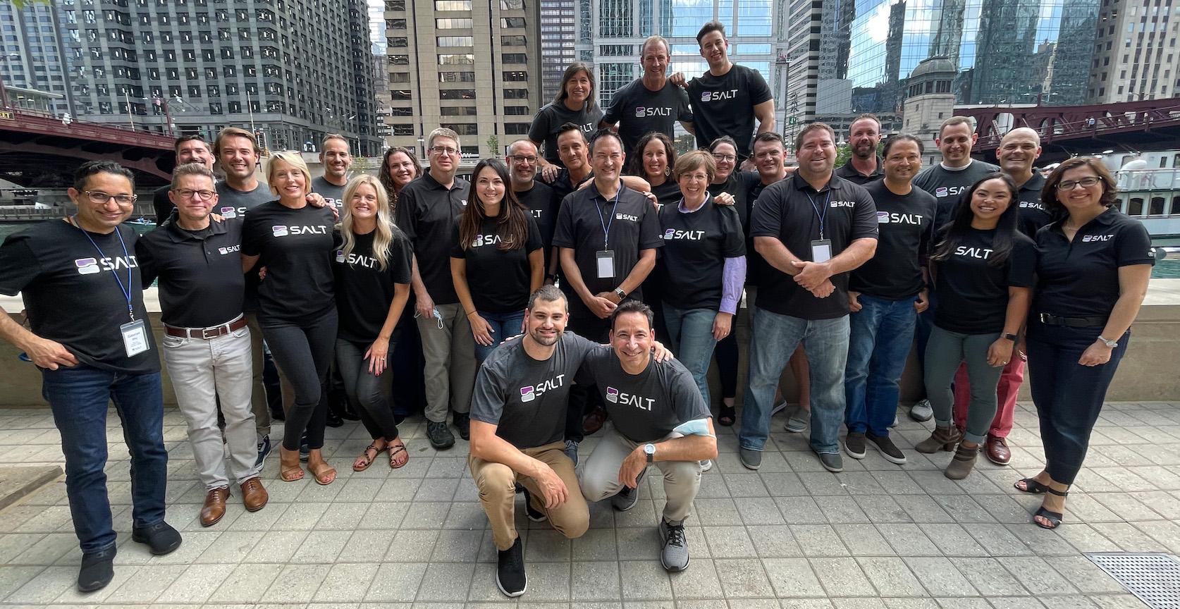 The Salt Security team attends a global sales kickoff event in Chicago in 2021. (Salt Security)