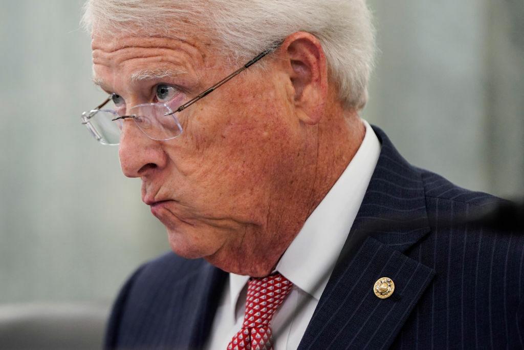 Senator Roger Wicker (R-MS) is asking the IRS to provide answers to a series of questions around their use of facial recognition and third-party vendor ID.me by Feb. 17. (Photo by Joshua Roberts/Getty Images)