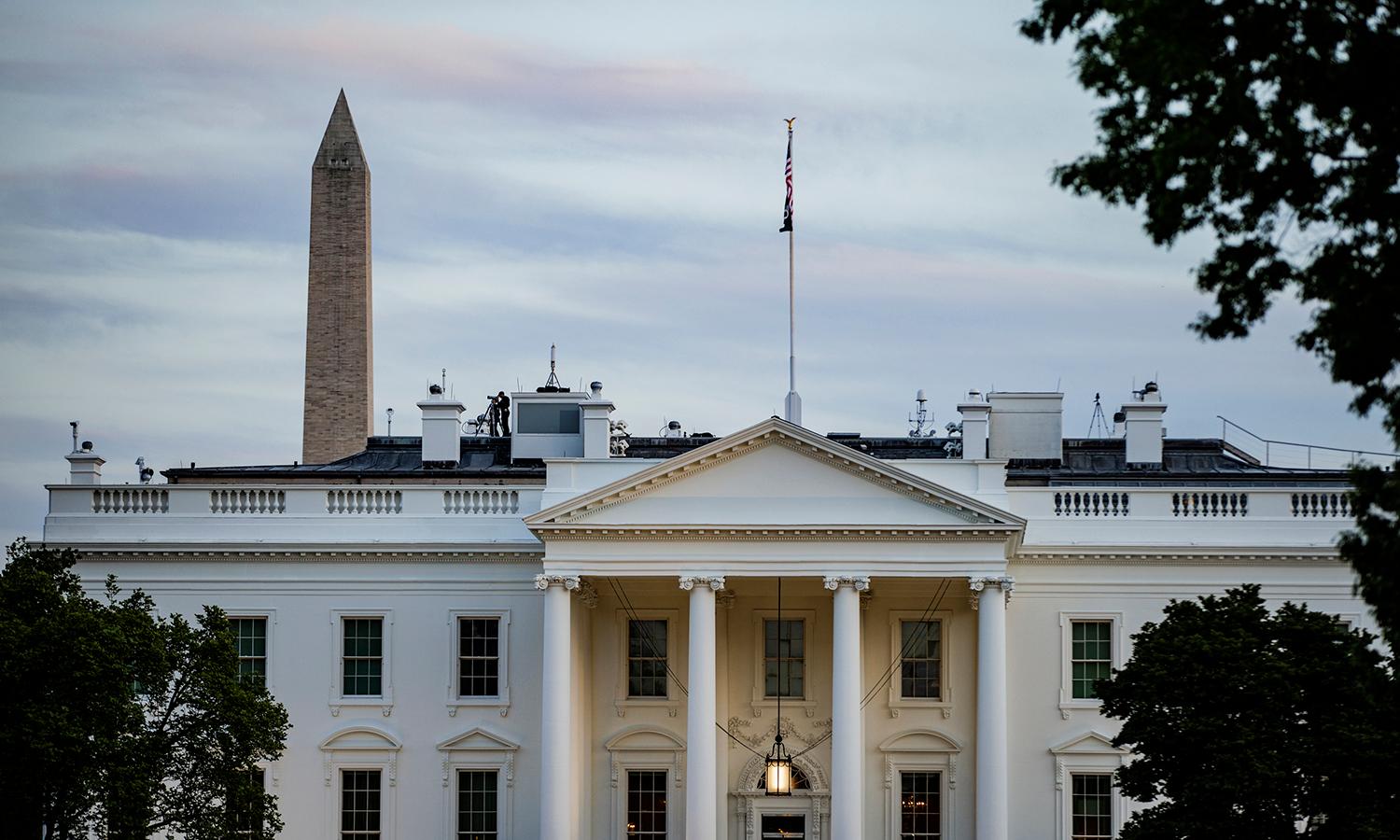 The attack on Colonial Pipeline’s IT network underscored how even discrete hacks of individual strategic assets can cause broad disruption. Pictured: The White House and Washington Monument are seen April 30 in Washington. (Photo by Samuel Corum/Getty Images)