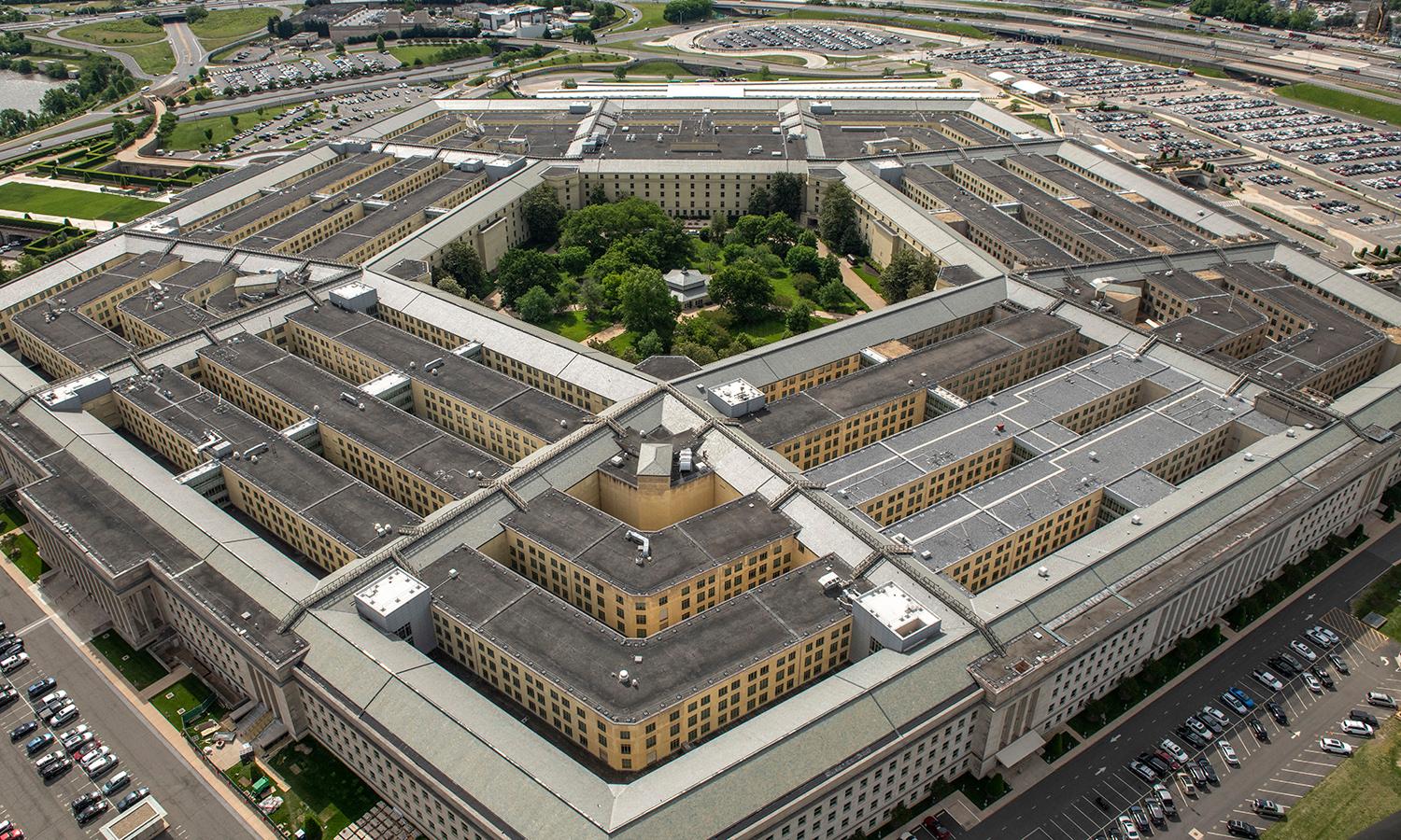 The CMMC Accreditation Body is rebranding in the hopes of avoiding further confusion about its connection to the federal government. Pictured: An aerial view of the Pentagon is seen May 12, 2021, in Arlington, Va. (Air Force Staff Sgt. Brittany A. Chase/DoD)