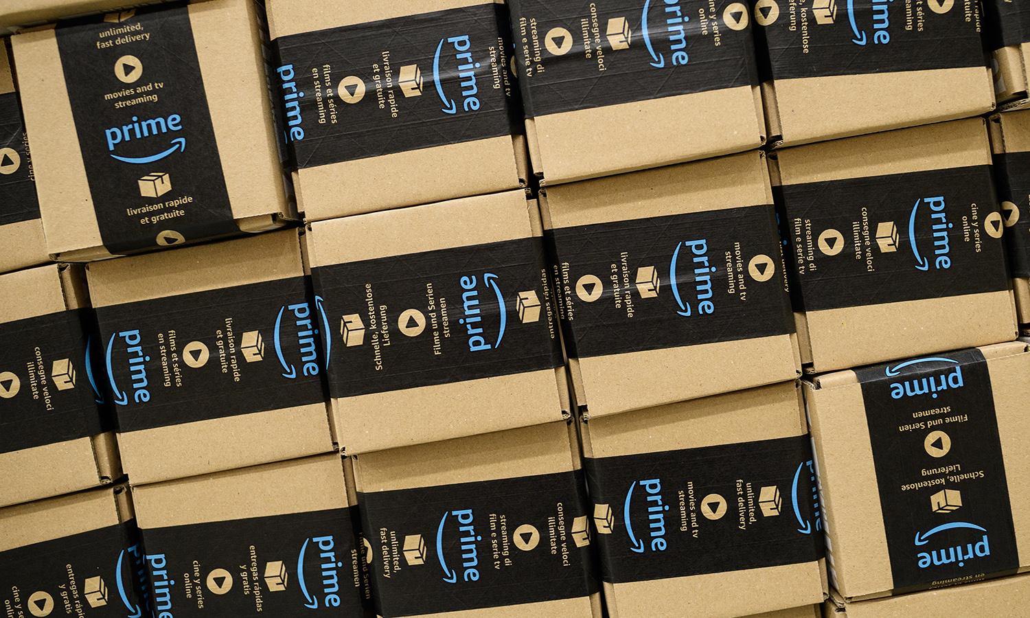 Cybersecurity researchers warned security teams that hackers are using Amazon&#8217;s popular Prime Day to phish for credentials. Pictured: Amazon Prime items are seen in the Amazon fulfillment center on Nov. 15, 2017, in Peterborough, England. (Photo by Leon Neal/Getty Images)
