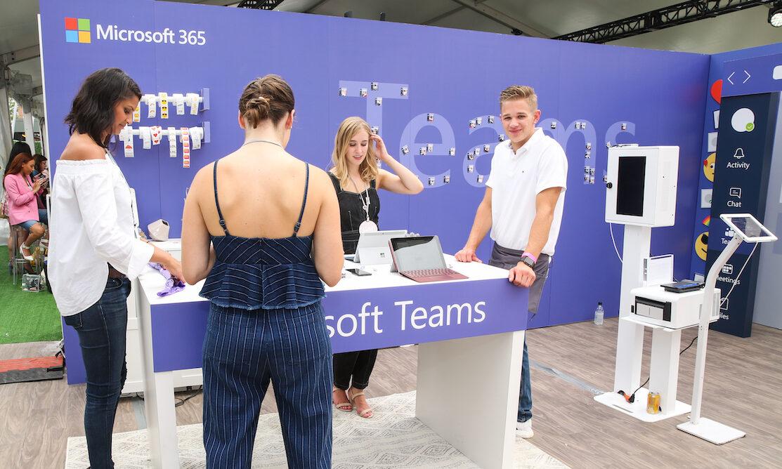 The Microsoft Booth at the Cultivate Conference At The House Of Vans In Chicago On August 25, 2018. (Photo by Robin Marchant/Getty Images for Create &amp; Cultivate)