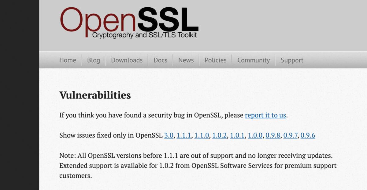 A race between attackers and defenders will start Tuesday, as the OpenSSL project, which maintains widely-used open source software that facilitates secure communication, has pre-disclosed a critical vulnerability that an updated version will address. (Image: Screenshot of OpenSSL vulnerability page)