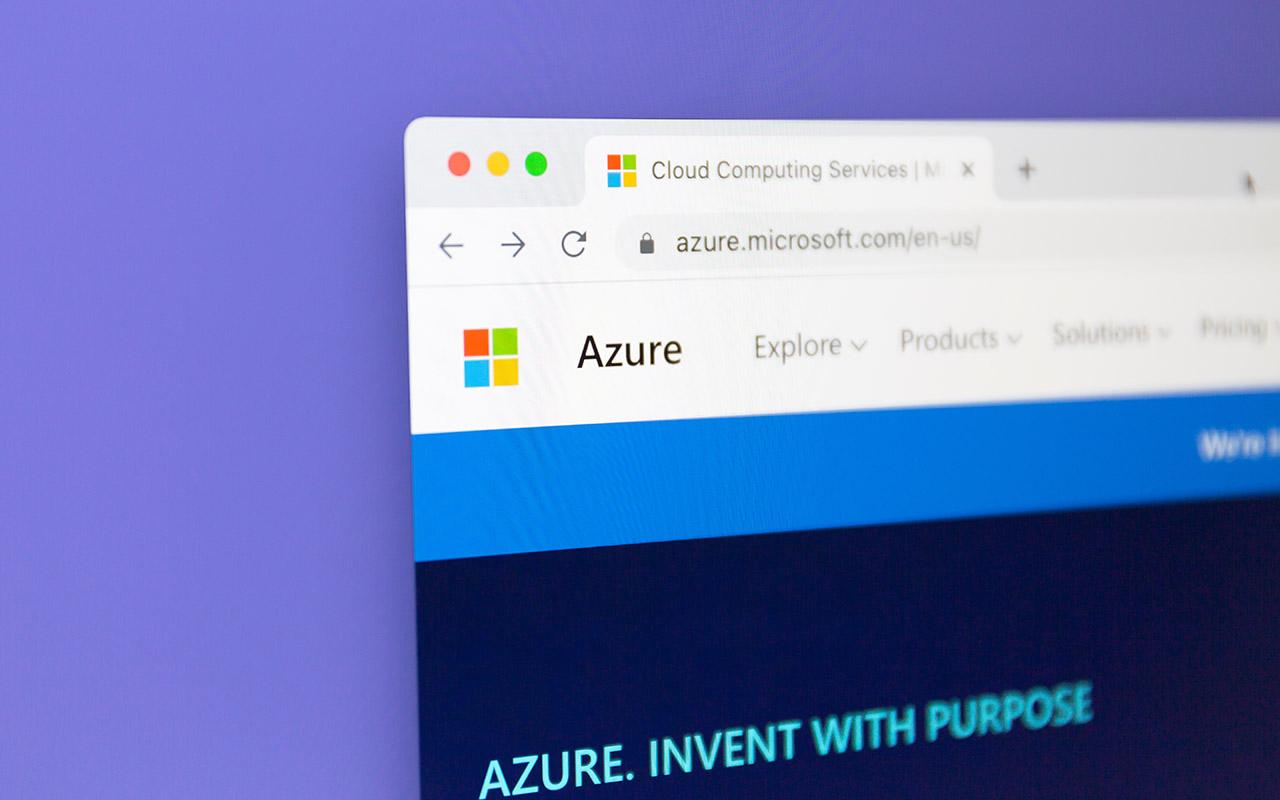 Microsoft Azure homepage.