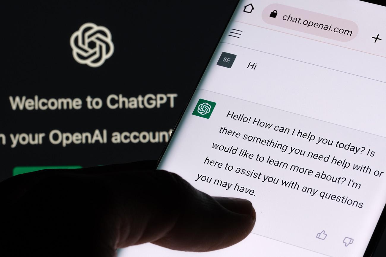 ChatGPT chatbot screen