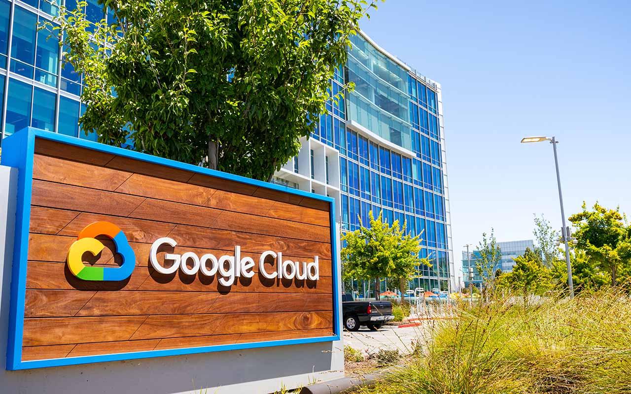 Google Cloud sign outside headquarters