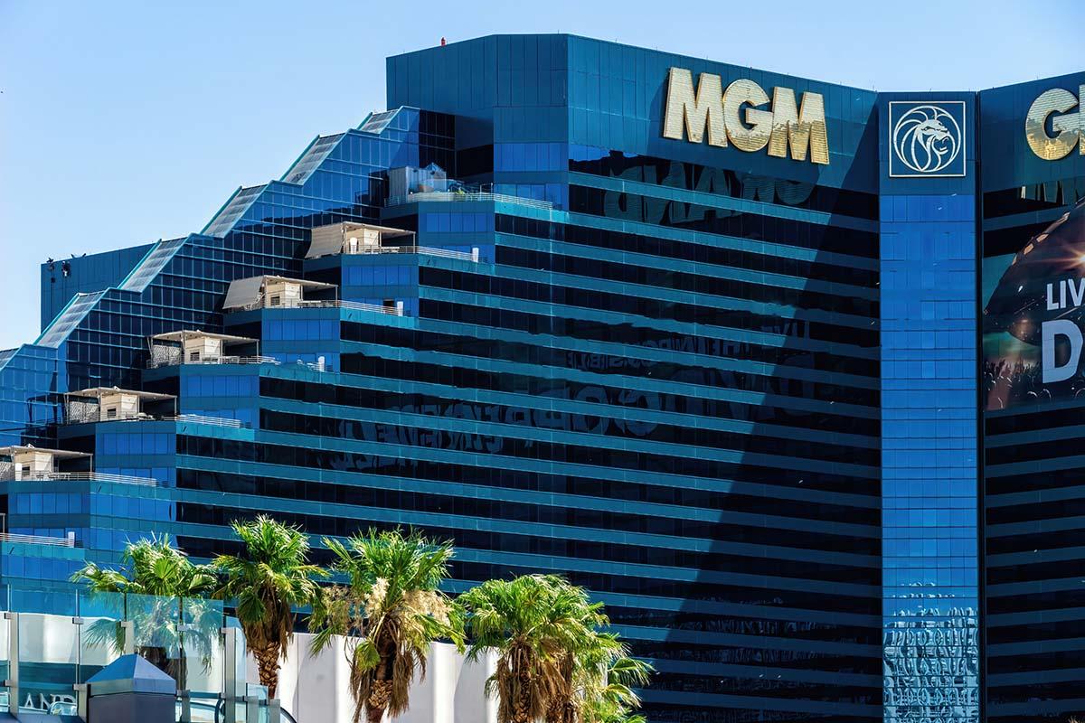 Exterior view of the MGM Grand Casino on the Las Vegas Strip.